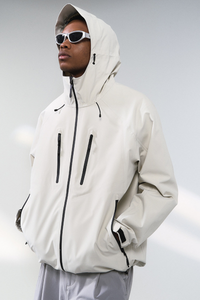 Men's Streetwear Color Block Outdoor Water-Resistant Jacket