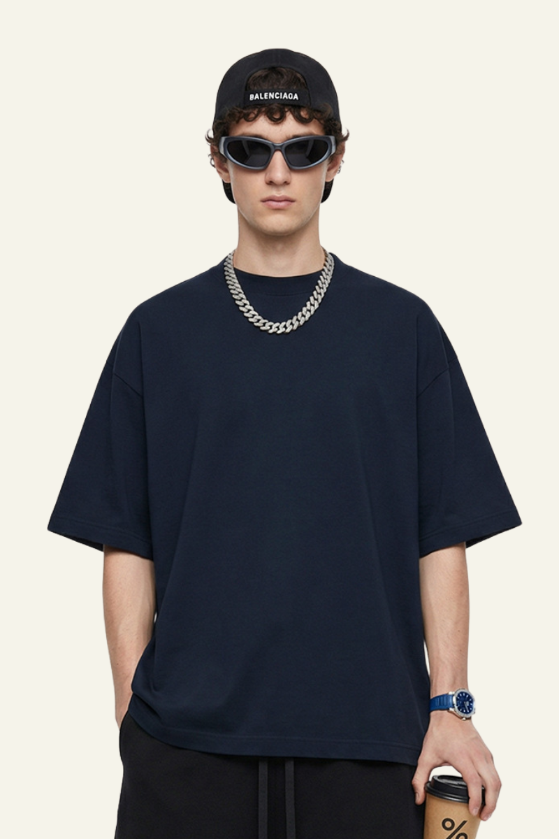Men's Streetwear Relaxed Solid Color T-shirt