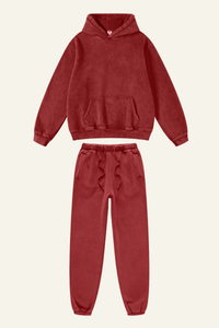 Women's Over Size Set:Hoodie & Cuffed Sweatpants
