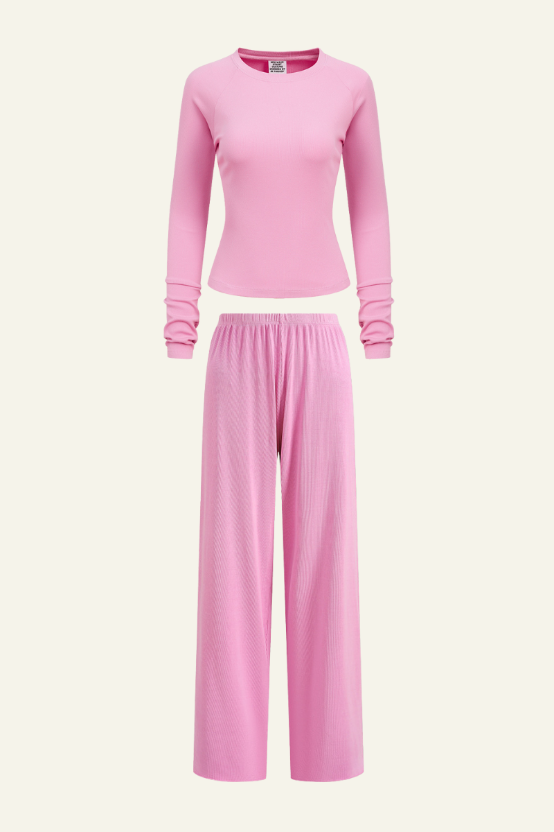 Women's Set:Long Sleeves T-shirt & Casual Pants