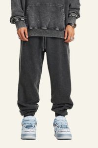 Men's Vintage Washed Cotton Cuffed Sweatpants