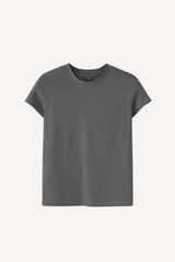Women's Spring Summer Polyester Solid Crewneck Quick Dry Tee