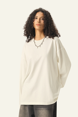 Women's Cotton Relaxed Long-Sleeved T-shirt