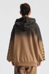 Women's Cotton Streetwear Gradient Hooded Jacket