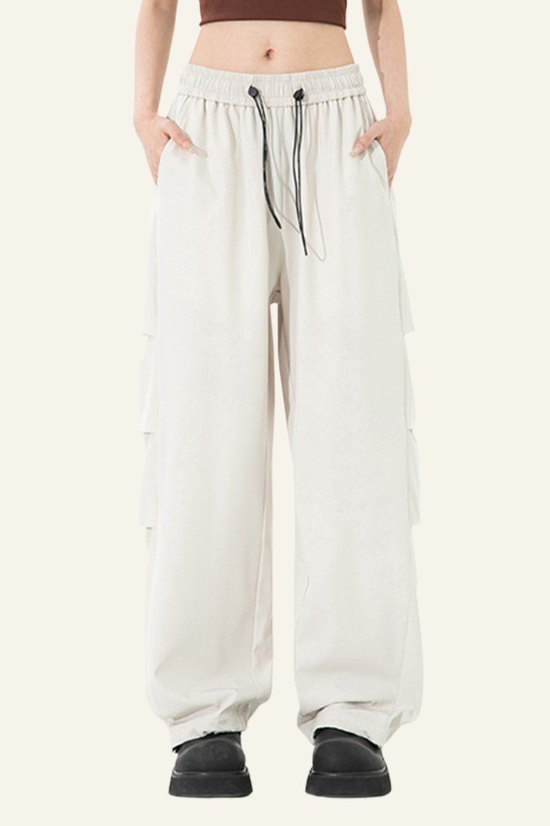 Men's High-Elasticity Draping Workwear Wide-Leg Pants