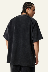 Men's Washed Wax-Dyed Cotton T-shirt.