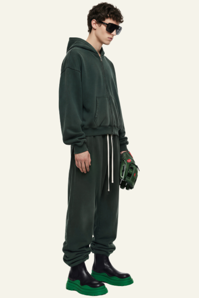 Men's Streetwear Set:Hooded Jacket & Casual Pants