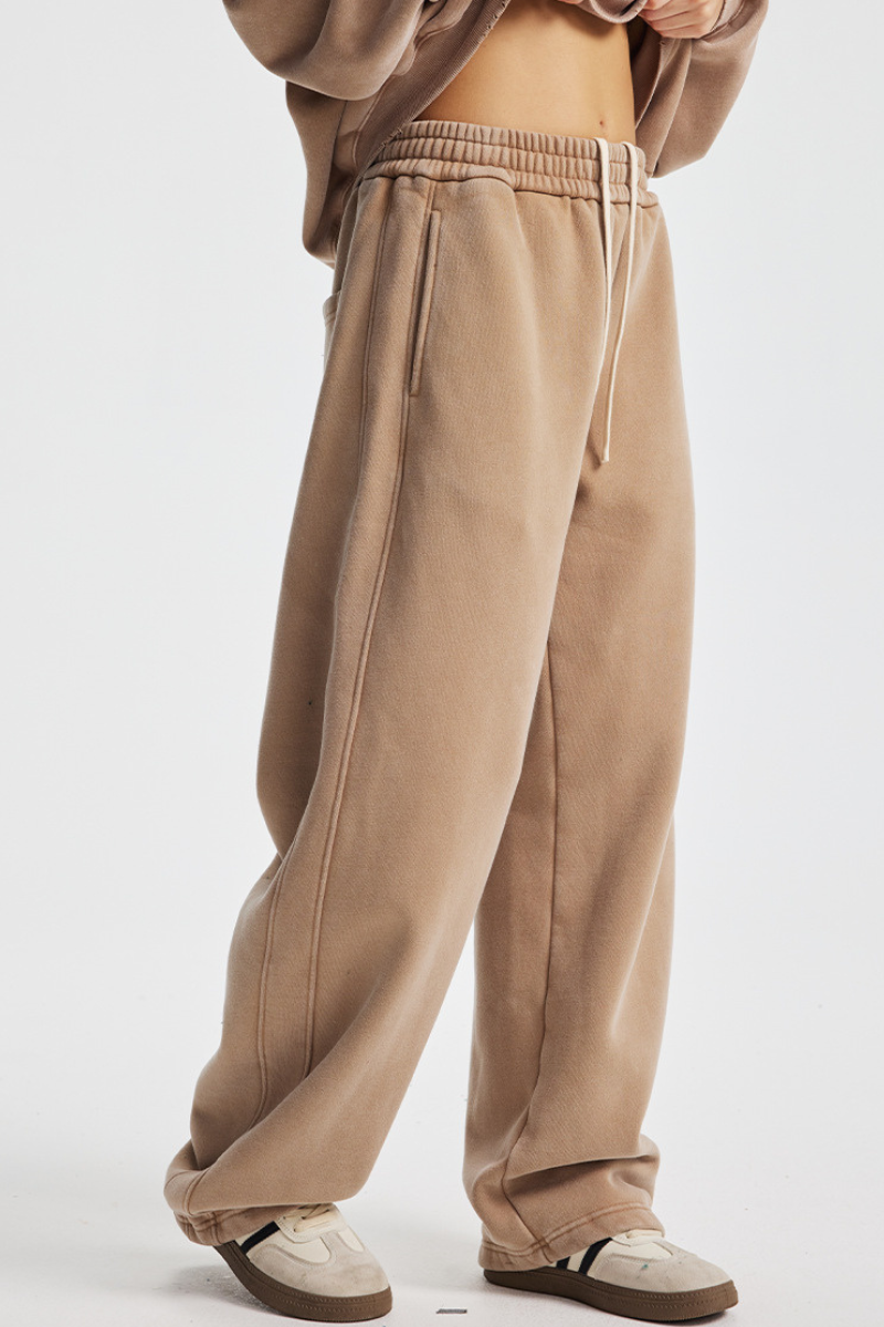 Men's Streetwea Distressed Curved-Blade Sweatpants