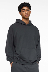 Men's Fall Winter 430g Terry Solid Loose DropShoulder Hoodie