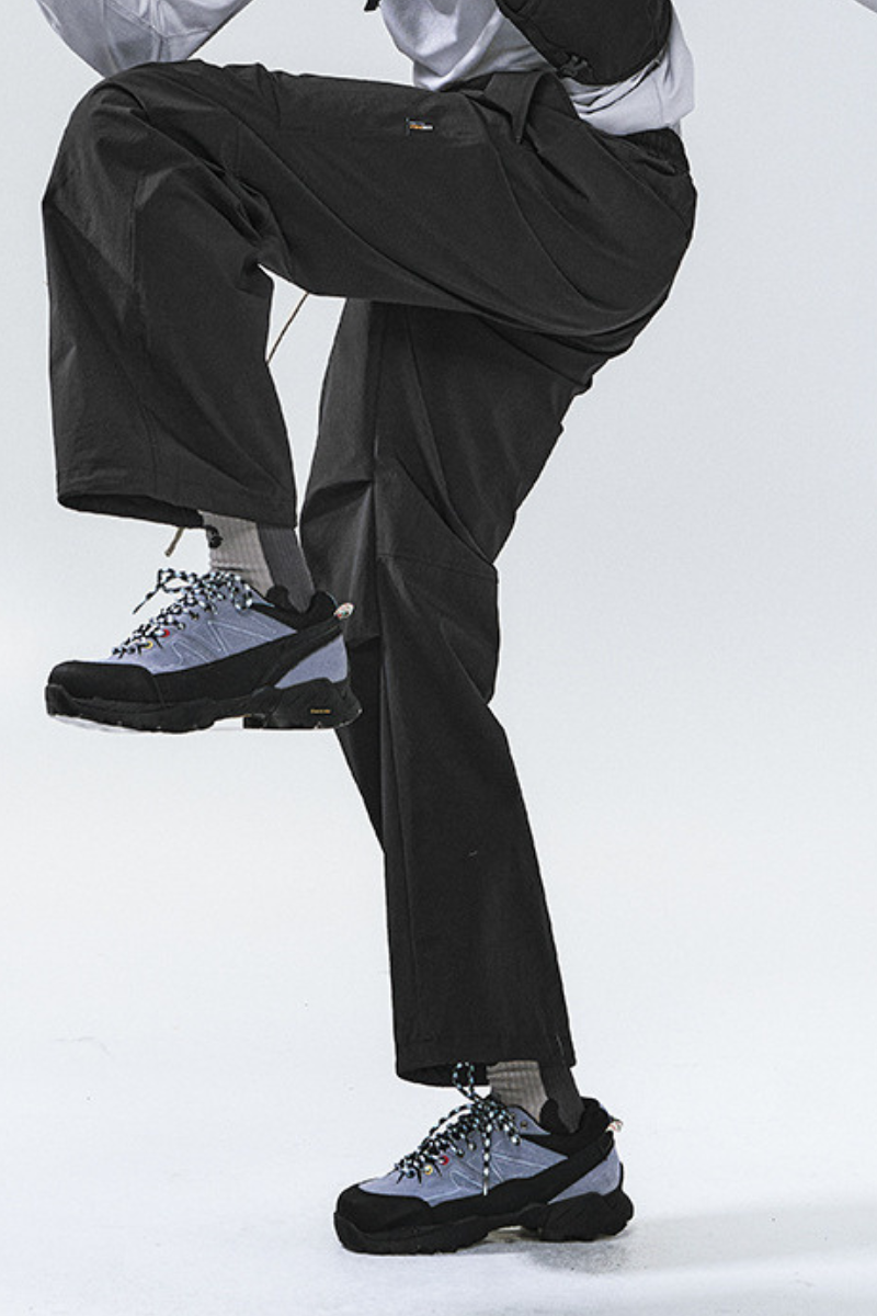 Men's Streetwear Side Pleated Quick-Dry Straight Leg Pants