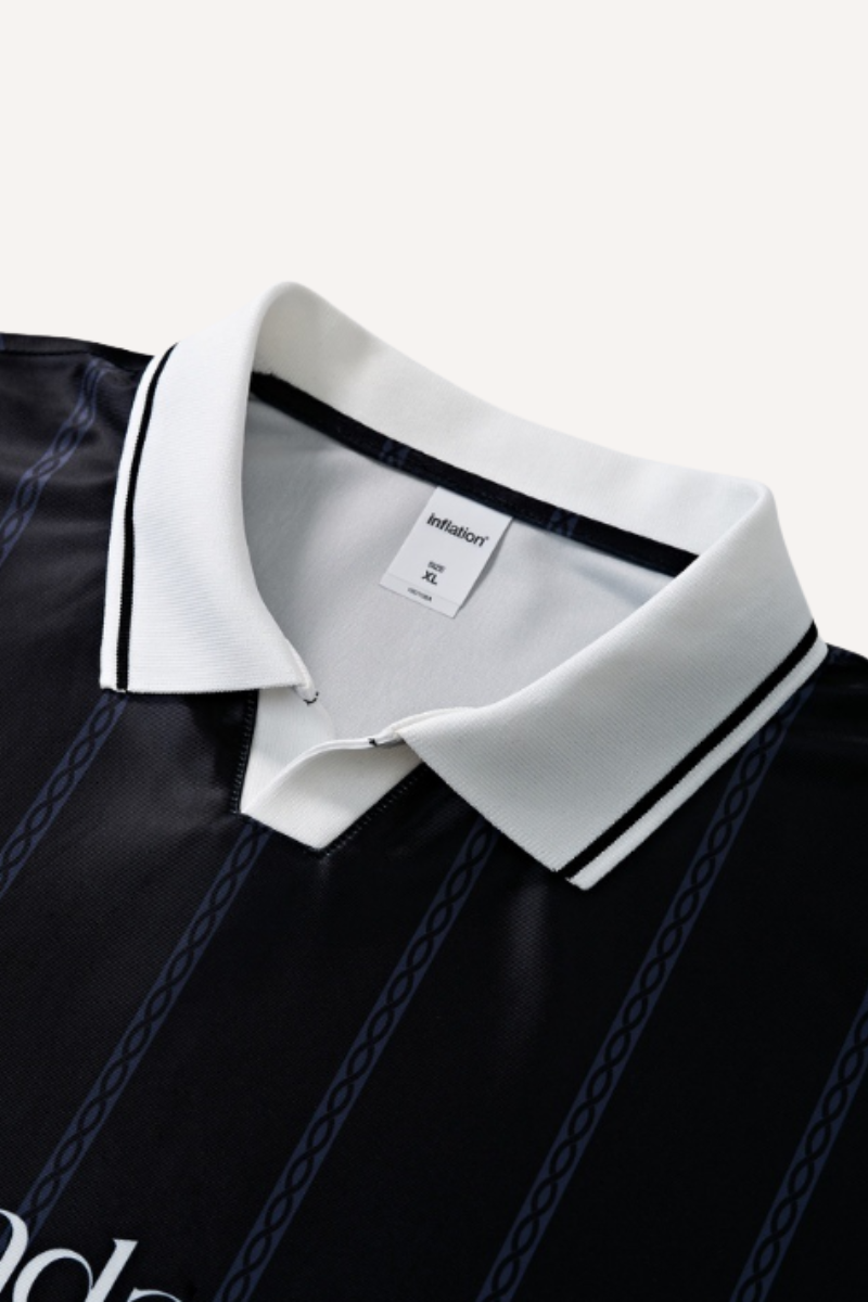 Men's Spring Summer Retro Acetate Stripe Colorblock Polo