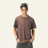 Men's Color-blocked Base Layer Short-sleeved T-shirt