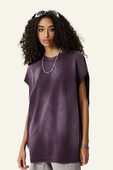 Women's Oversize Vintage Gradient Cotton Sleeveless T-shirt
