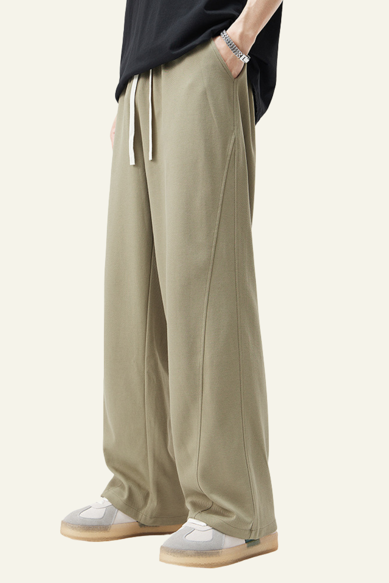 Men's Side-Striped Draped Casual Pants
