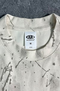 Men's Streetwear Jacquard Crack Print Vintage T-shirt
