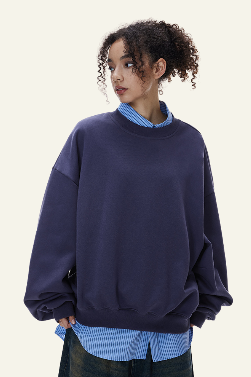 Women's Crewneck Curved Sleeve Pullover