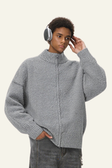Men's Streetwear Old Money Stand-collar Sweater Jacket