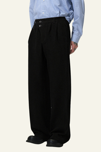 Men's Streetwear Double-button Placket Trousers