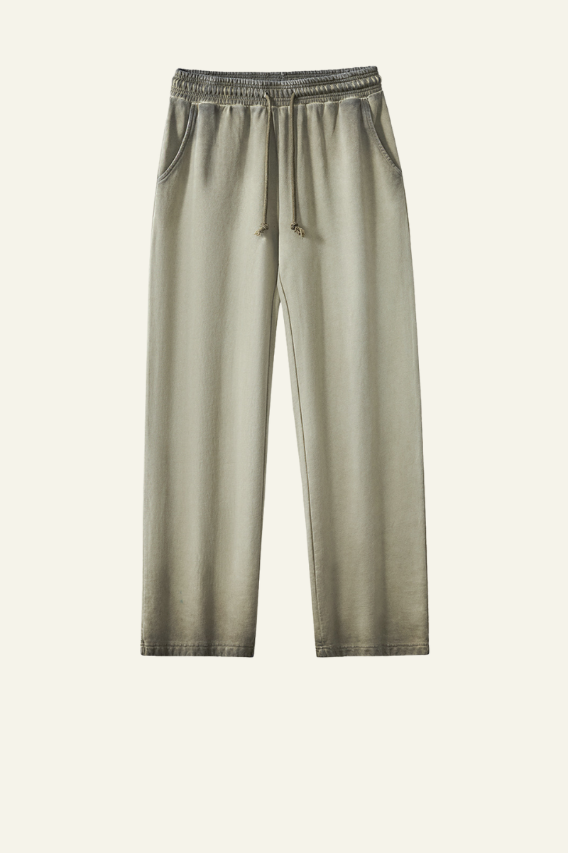 Men's Cotton Vintage Washed Straight Leg Pant
