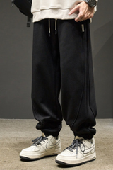 Men's Summer Solid Drawstring Heavy Jogger Pants