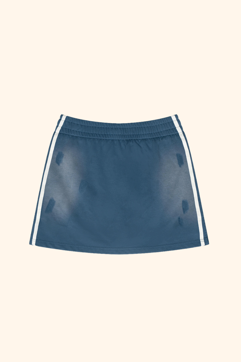 Women's Spring Summer Washed Side Drawstring Spray Skirt