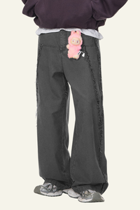 Men's  Cotton Streetwear Distressed-style Vintage Pants