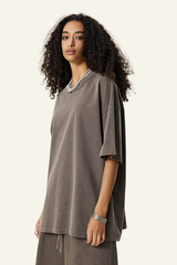 Women's Cotton Streetwear Washed T-Shirt
