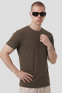 Men's Summer 210g Ribbed Set-in Cooling Quick Dry Slim Tee