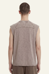 Men's Cotton Washed Retro Round-necked Tank Top