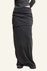 Women's Ruched Slim Fit Maxi Skirt.