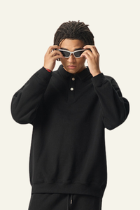 Men's Streetwear Polo Collar Relaxed Sweatshirts