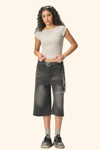 Women's SS 220g Washed Gradient Set-in Crew neck Tee
