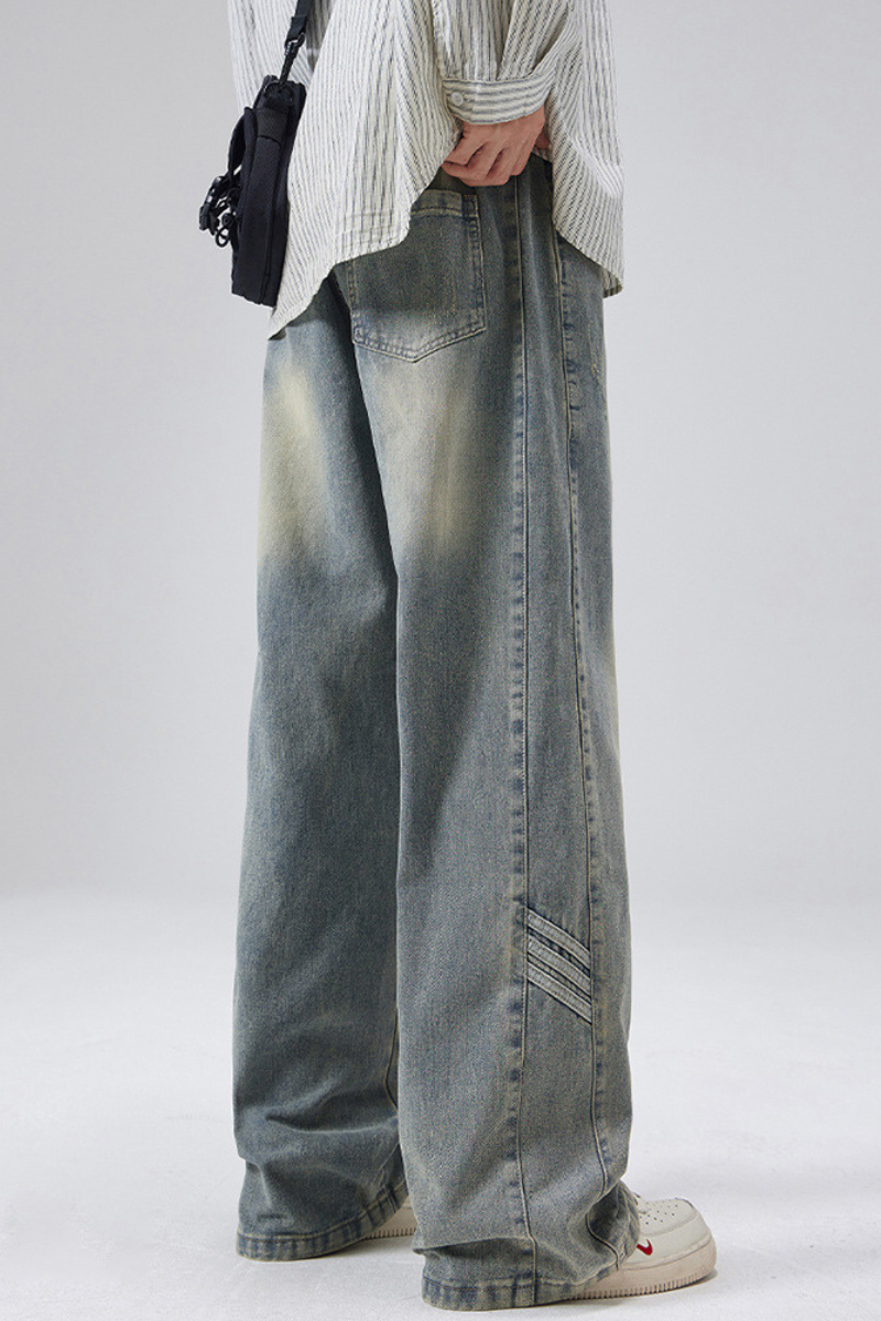 Men's Summer Tencel Draped Wide Leg Denim Pants