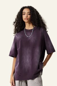 Women's Streetwear Vintage Gradient Cotton T-shirt