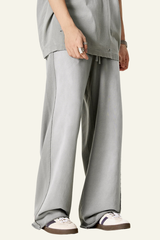 Men's Gradient-Colored Cotton Wide-Leg Pants.