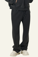 Men's Heavyweight Washed Fleece-lined  Straight-leg Pants.
