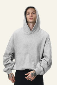 Men's Streetwear Short Curved-Hem  Hoodie