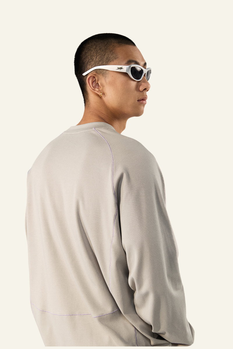 Men's Athletic Color Block Long-sleeve T-shirt.