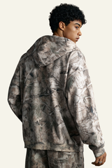 Men's Camouflage With Fleece Lining  Hooded Jacket