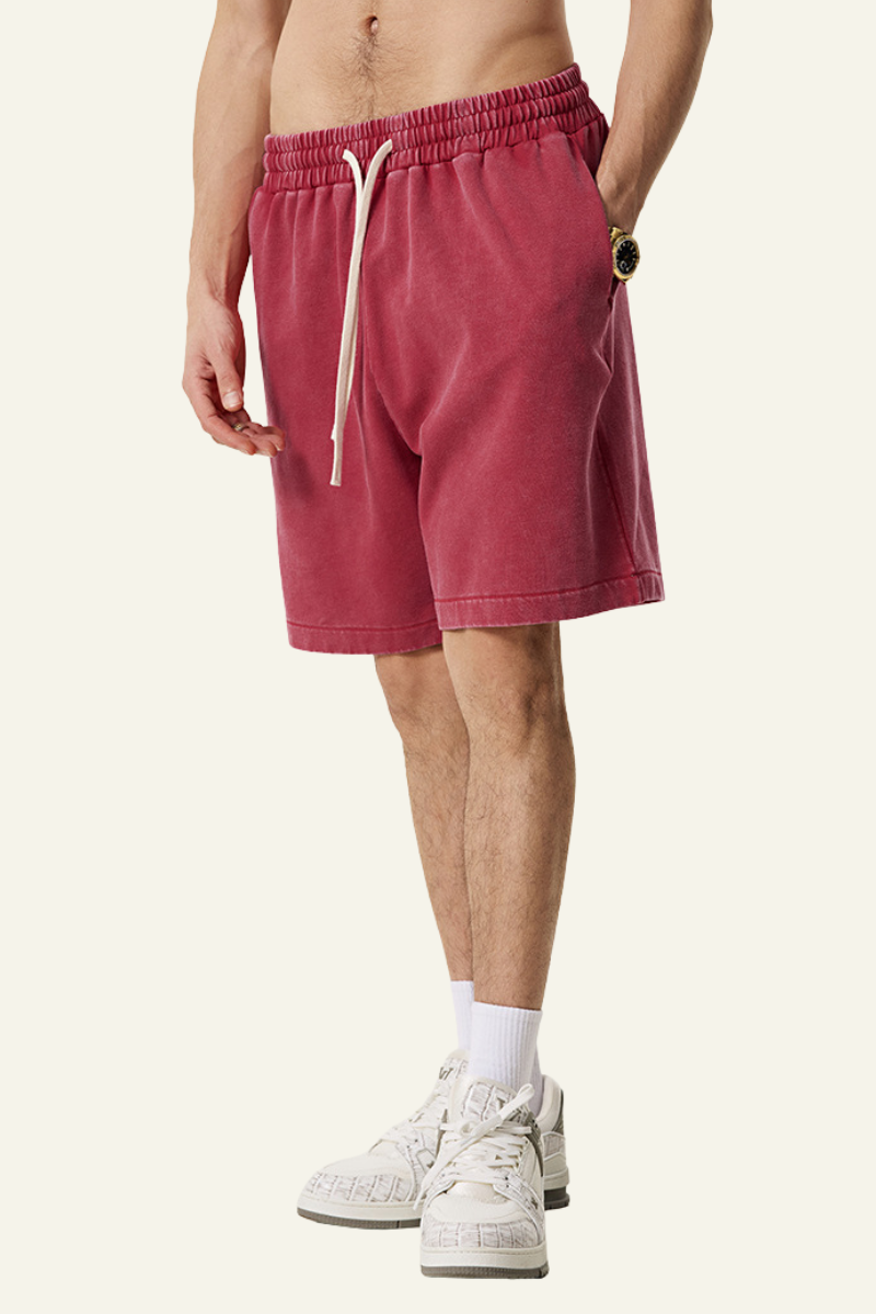 Men's Cottton Washed Athletic Wear Shorts