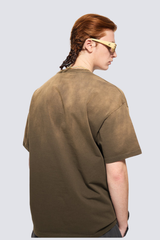 Men's Summer 250g Tiger Spray Fade Washed Oversized Tee
