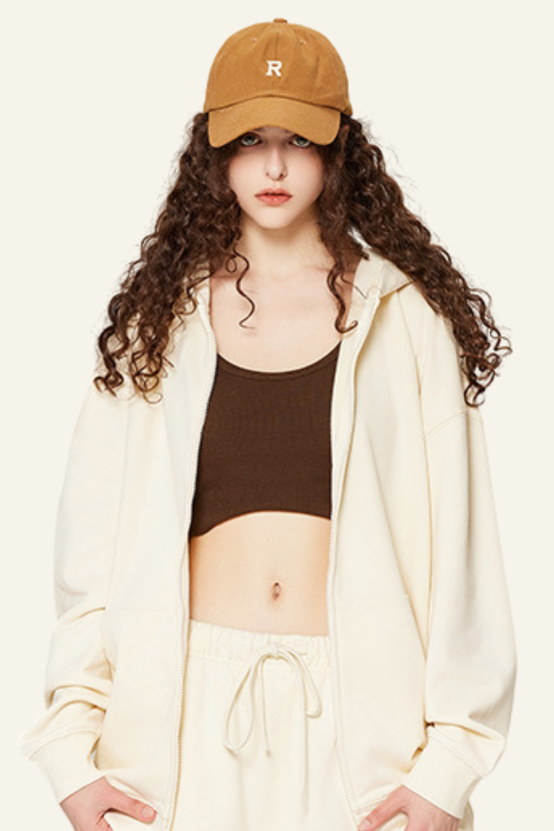 Women's  Streetwear Full Zipper Hooded Jacket