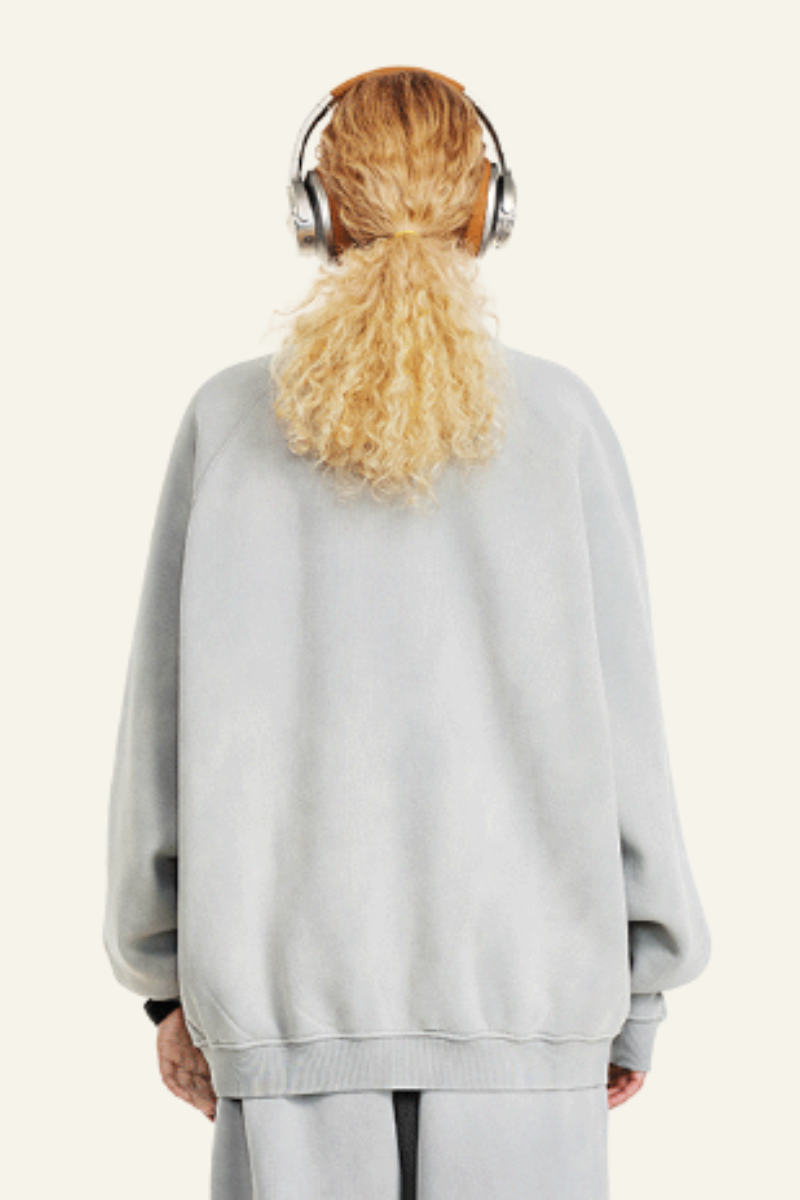 Women's Stand Collar Half Zipper Fleece-Lined Sweatshirt