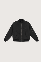 Men's Cropped Minimalist Solid-Color Bomber Jacket