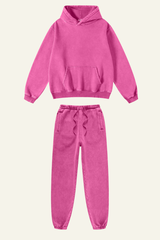 Women's Over Size Set:Hoodie & Cuffed Sweatpants