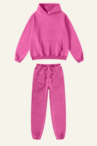 Women's Over Size Set:Hoodie & Cuffed Sweatpants