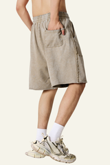 Men's Cotton Streetwear Vintage Tie-Dye Patchwork Shorts