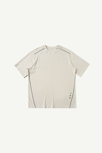Men's Cotton Linen Oversized Long Sleeve Back Print Tee