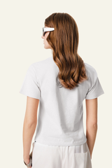 Women's  cotton Round-neck Slimming T-shirt.