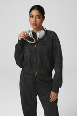 Women's print coat casual pants two-piece set